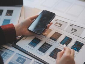 ux-ui-design-process-for-modish-mobile-application-and-website-creative-prototype-of-wireframe-for-professional-app-developer-free-photo